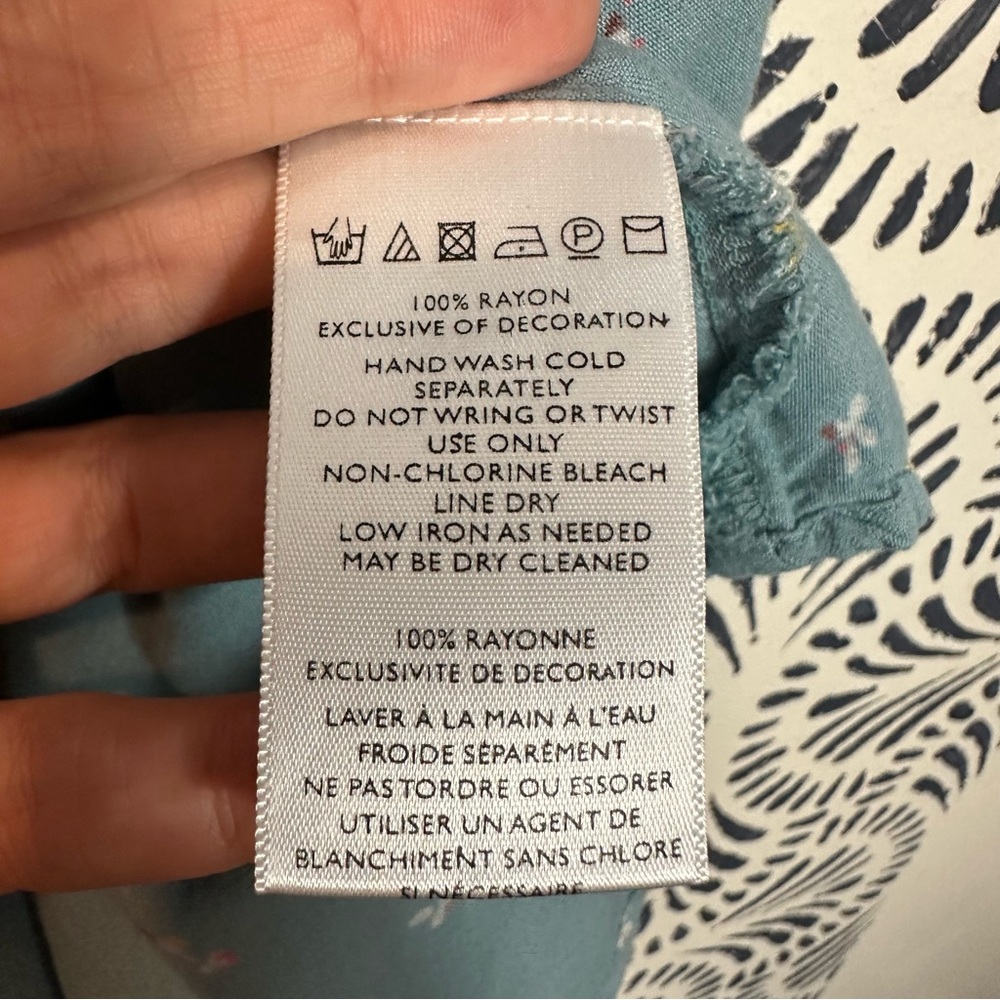 Urban Outfitters Cooperative Floral Cross Back Mini Button Front Dress FLAWED - Picture 10 of 16